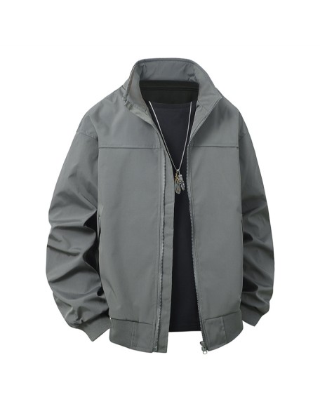 Fashionable Minimalist Stand-Collar Versatile Jacket