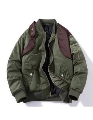 Loose & Versatile Thickened Cotton-Padded Bomber Jacket
