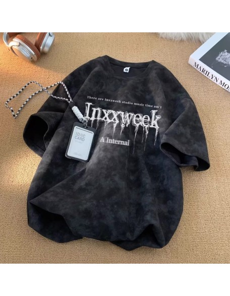 Baida Casual Loose-Fit Breathable Short-Sleeve Top