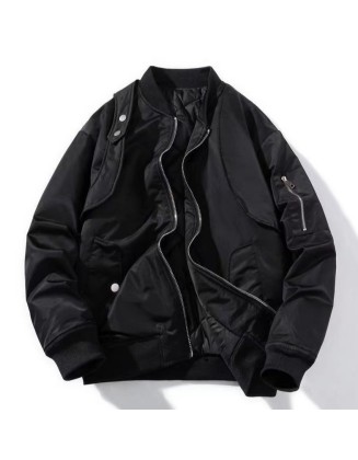 Loose & Versatile Thickened Cotton-Padded Bomber Jacket