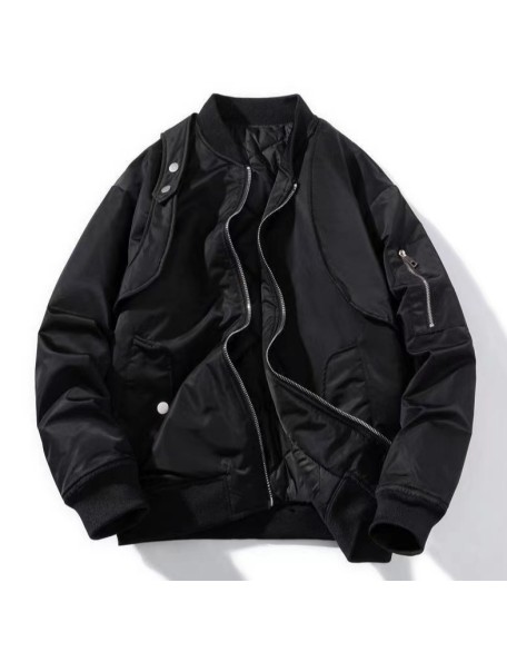 Loose & Versatile Thickened Cotton-Padded Bomber Jacket