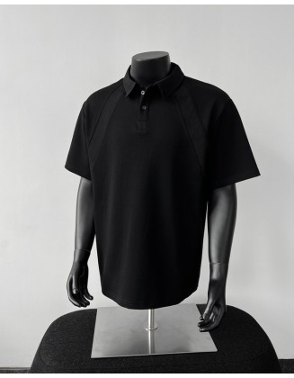 Heavyweight Air-Layer Regular-Shoulder Short-Sleeve Top