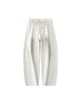Loose Wide-Leg High-Street Straight-Cut Pants