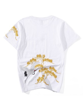 100% Cotton Casual Loose-Fit Plus-Size Short-Sleeve Top