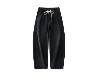 Loose Wide-Leg High-Street Straight-Cut Pants