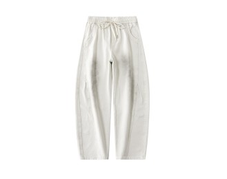 Loose Wide-Leg High-Street Straight-Cut Pants
